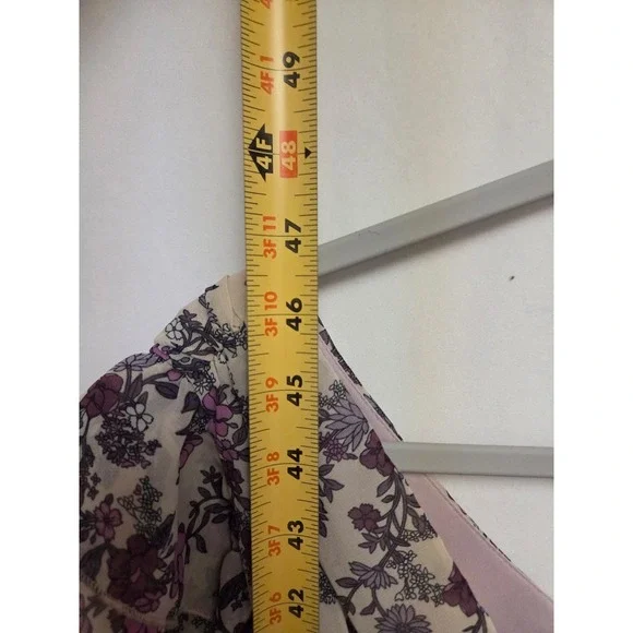 Rabbit‎ Rabbit Rabbit Women Purple Floral Flutter Sleeve V-Neck Dress 16W Plus - Picture 5 of 5